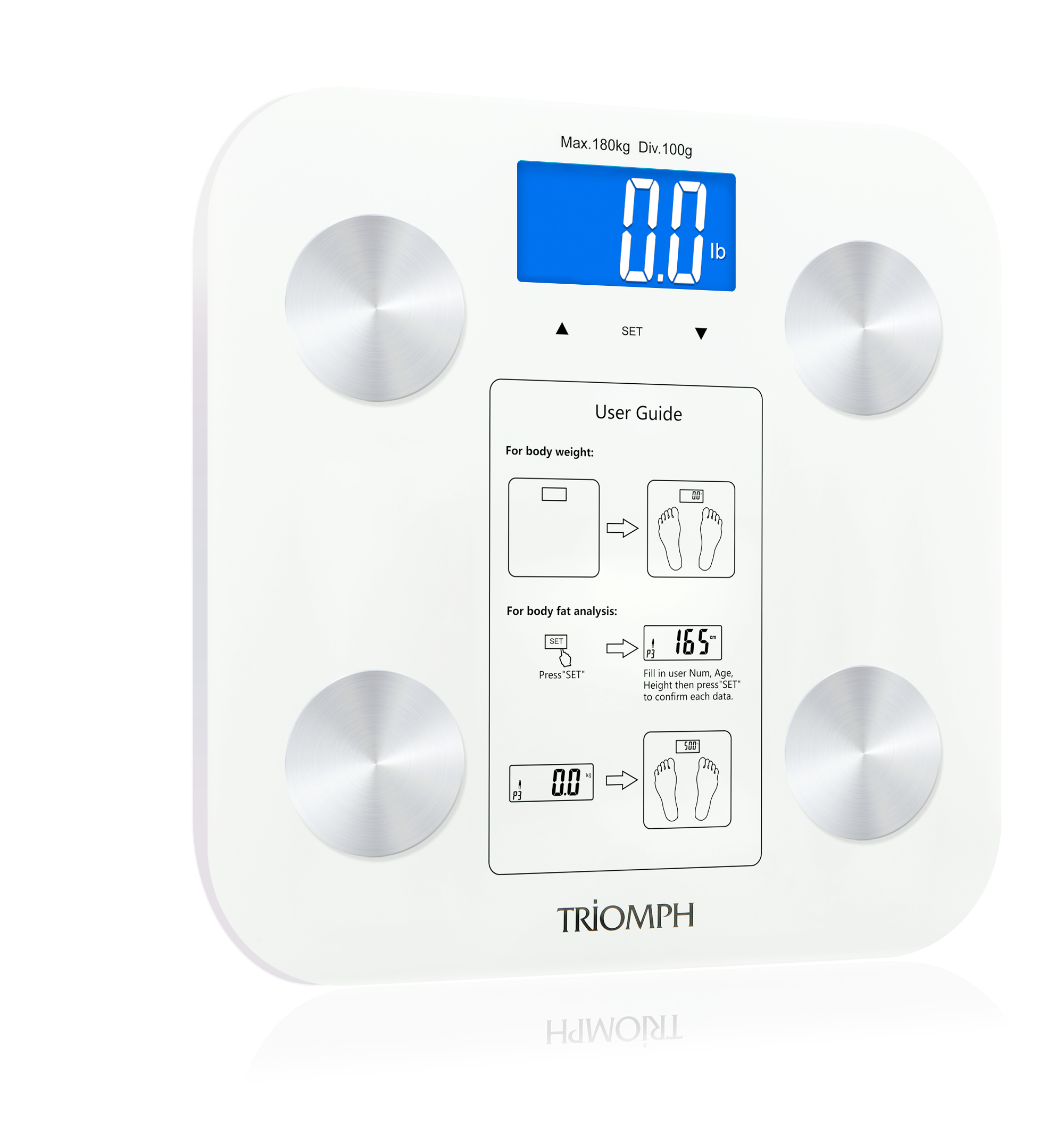 Triomph Precision Body Fat Scale with Backlit LCD Digital Bathroom Scale  For Body Weight Bathroom Scale Review - Consumer Reports