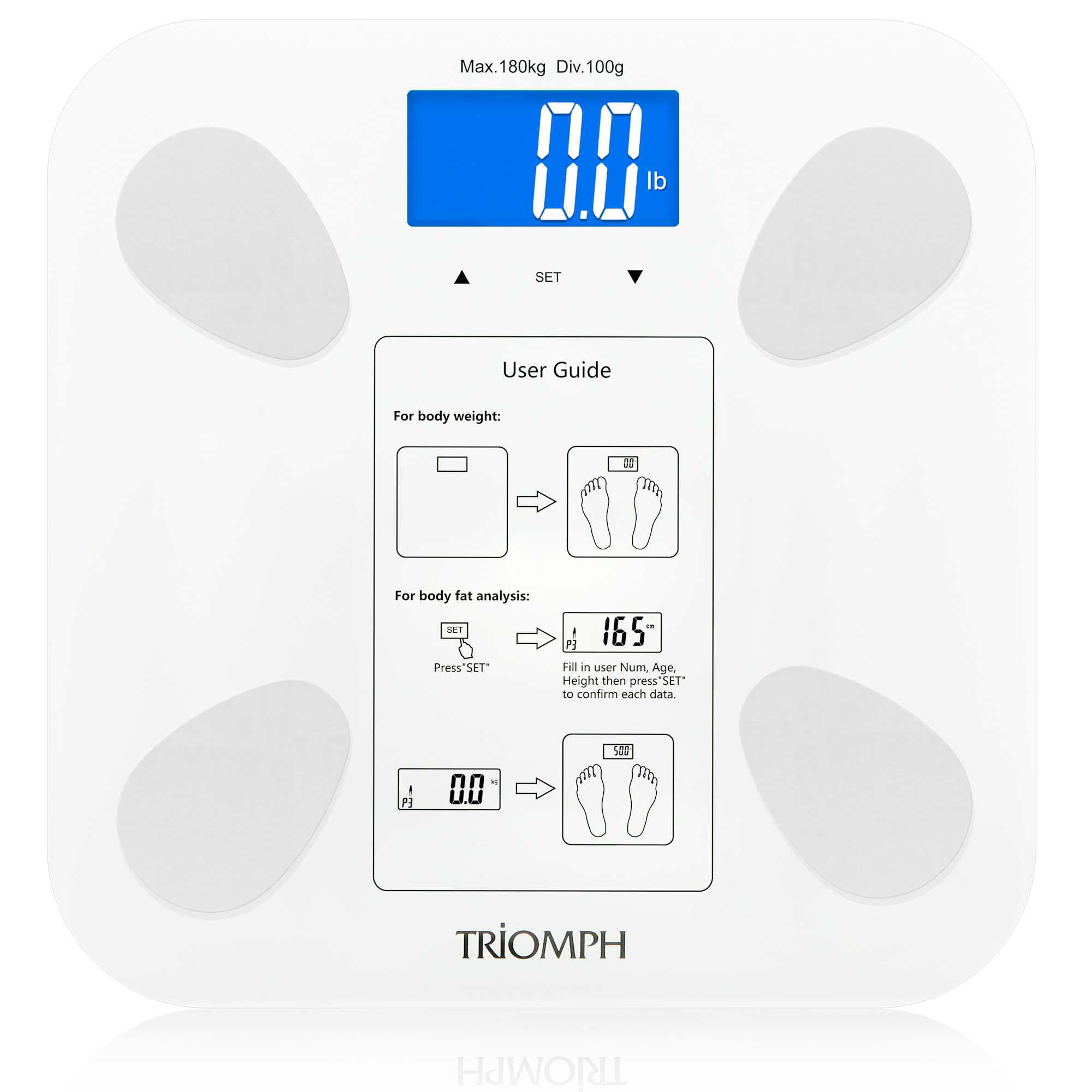 Triomph Precision Body Fat Scale with Backlit LCD Digital Bathroom Scale  For Body Weight Bathroom Scale Review - Consumer Reports